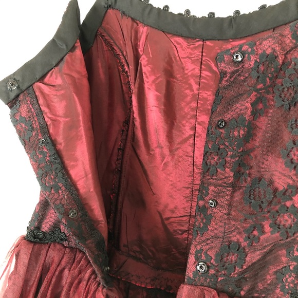 Dress w/ Corseted Top&Layered Bottom - Picture 6 of 6